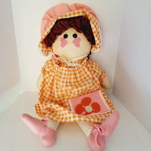 Vintage 1970s Happenings in Boutiques, Inc. Rag Doll.  17" tall.
